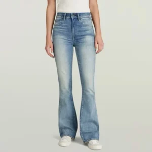 Дамски дънки с разкроен крачол и винтидж ефект G-STAR RAW 3301 High Flare Jeans
