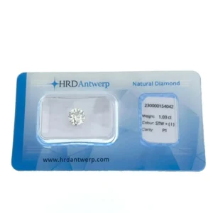 HRD сертифициран 1,03-каратов стар европейски диамант