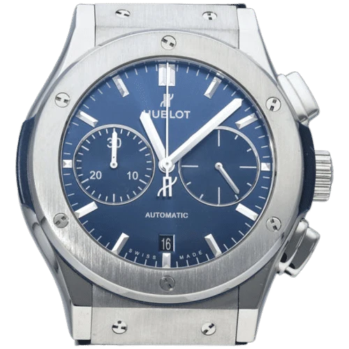 Часовник Hublot Classic Fusion 45 Хронограф Титан Син