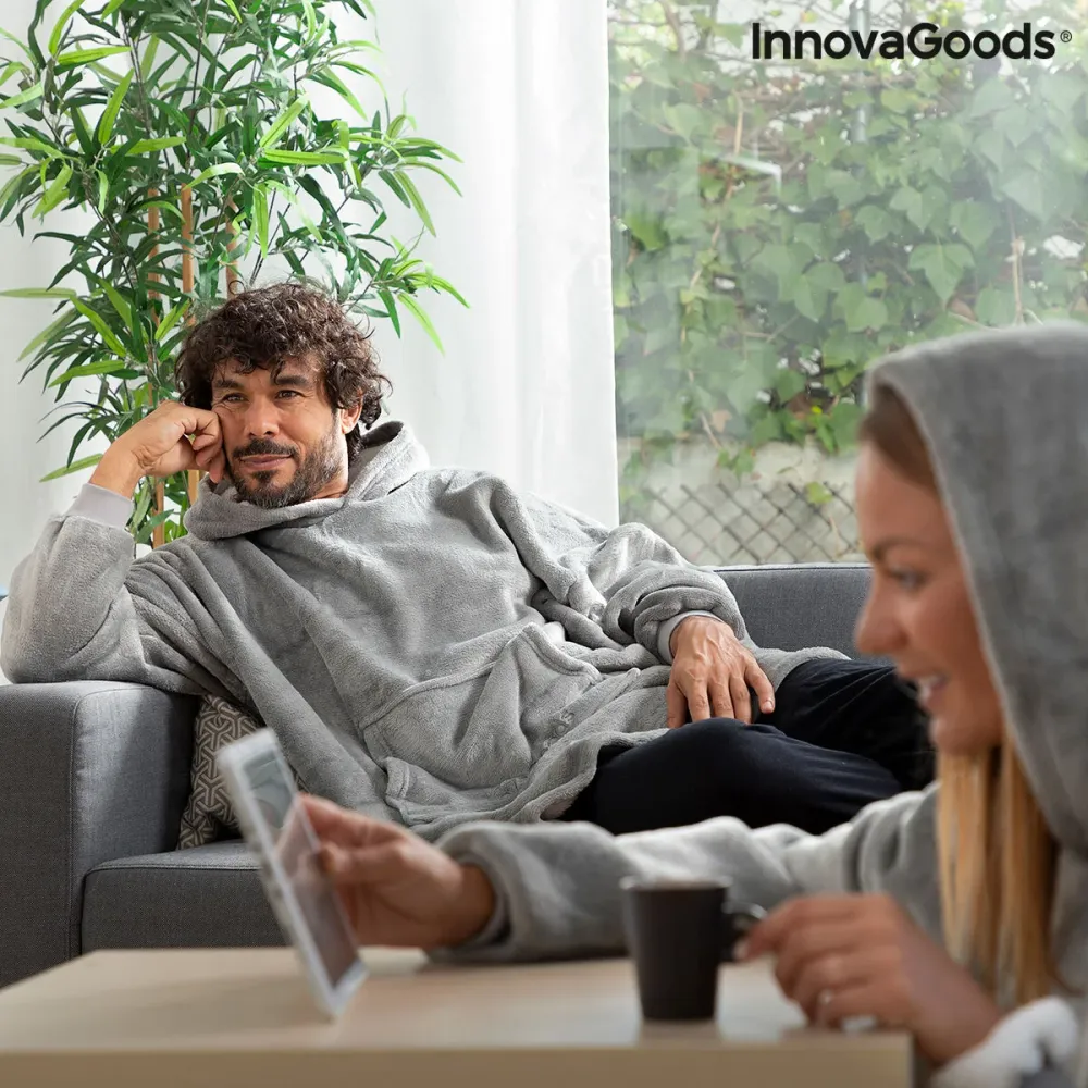 Одеяло с Ръкави Овърсайз Суичър с Поларена Подплата InnovaGoods Swug (След ремонт )