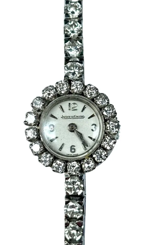 Jaeger-LeCoultre - Часовник с гривна от диаманти и бяло злато