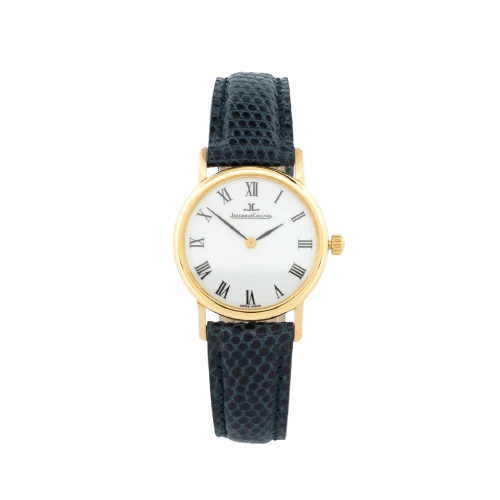 Jaeger-LeCoultre - Изключително тънък часовник от 18-каратово жълто злато, римски циферблат в цвят слонова кост