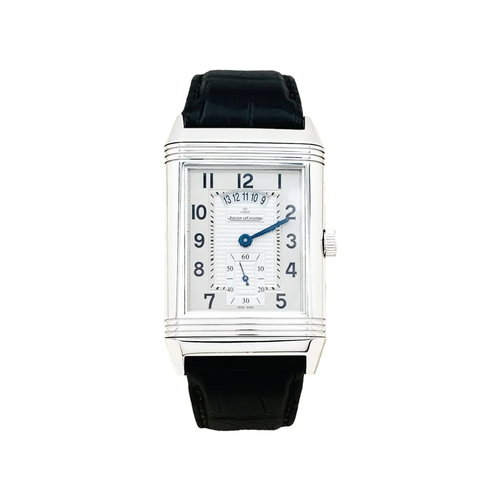 Часовник Jaeger-Lecoultre, « Grande Reverso 986 Duodate », стомана, кожа.