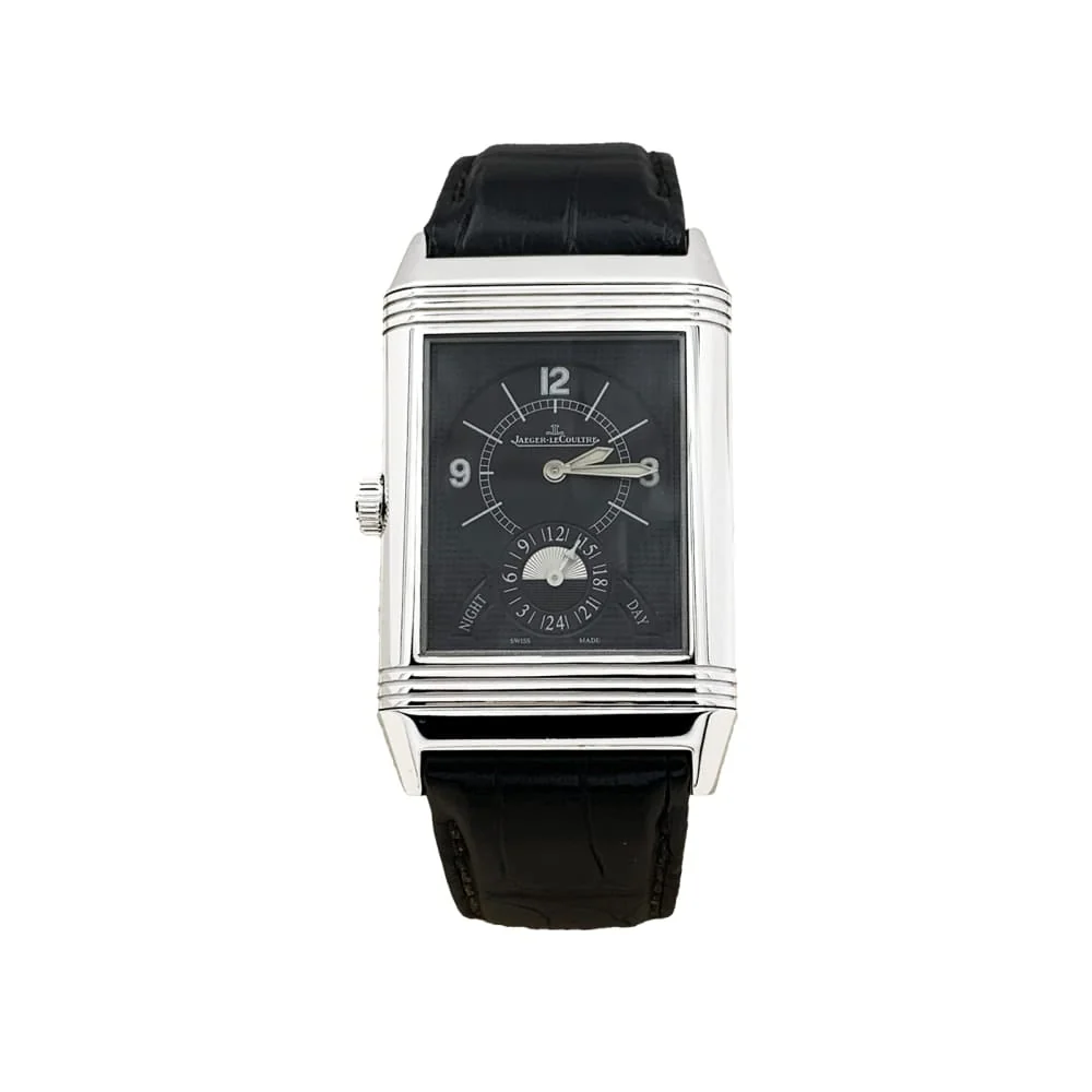 Часовник Jaeger-Lecoultre, « Grande Reverso 986 Duodate », стомана, кожа.