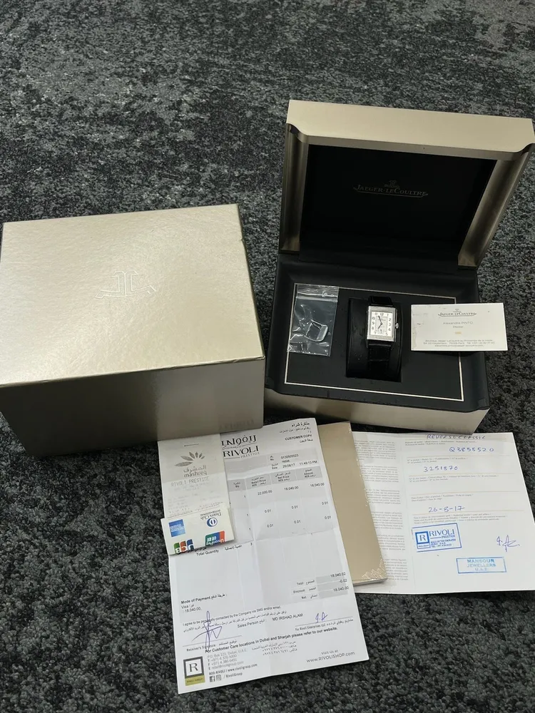 Jaeger-LeCoultre Reverso Classic Малък Голям Малък 214.8.62 Пълен Set 2017 + Сгъваема закопчалка