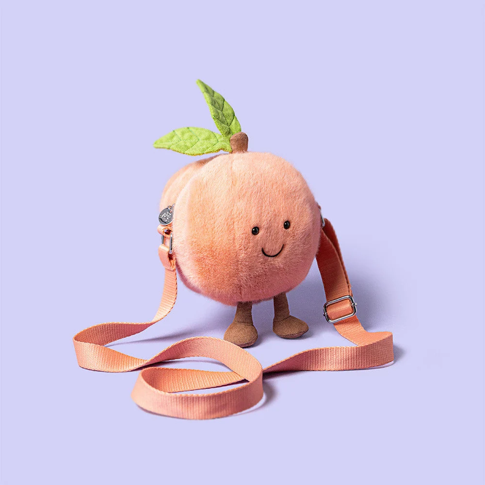 Jellycat Детска чанта за рамо "Праскова" 15 cm