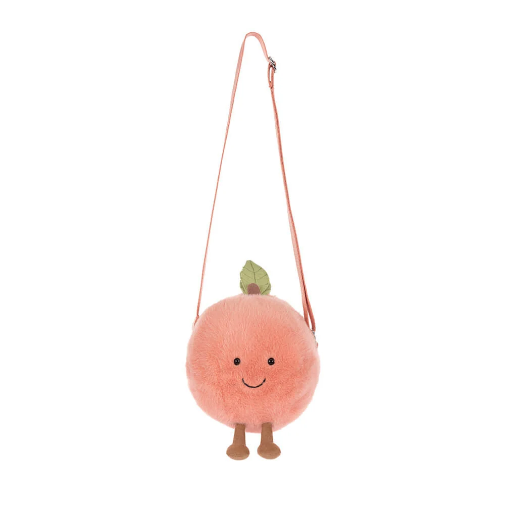 Jellycat Детска чанта за рамо "Праскова" 15 cm