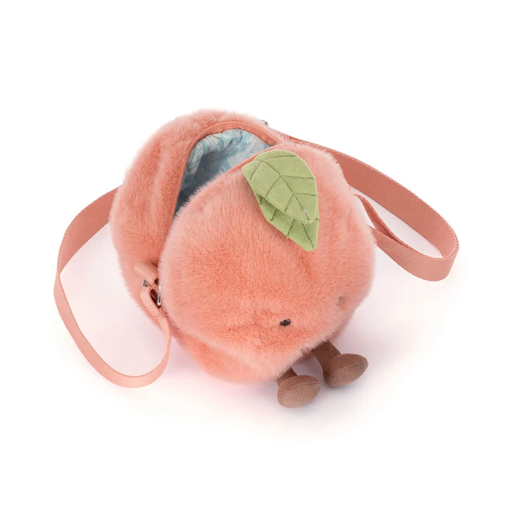 Jellycat Детска чанта за рамо "Праскова" 15 cm
