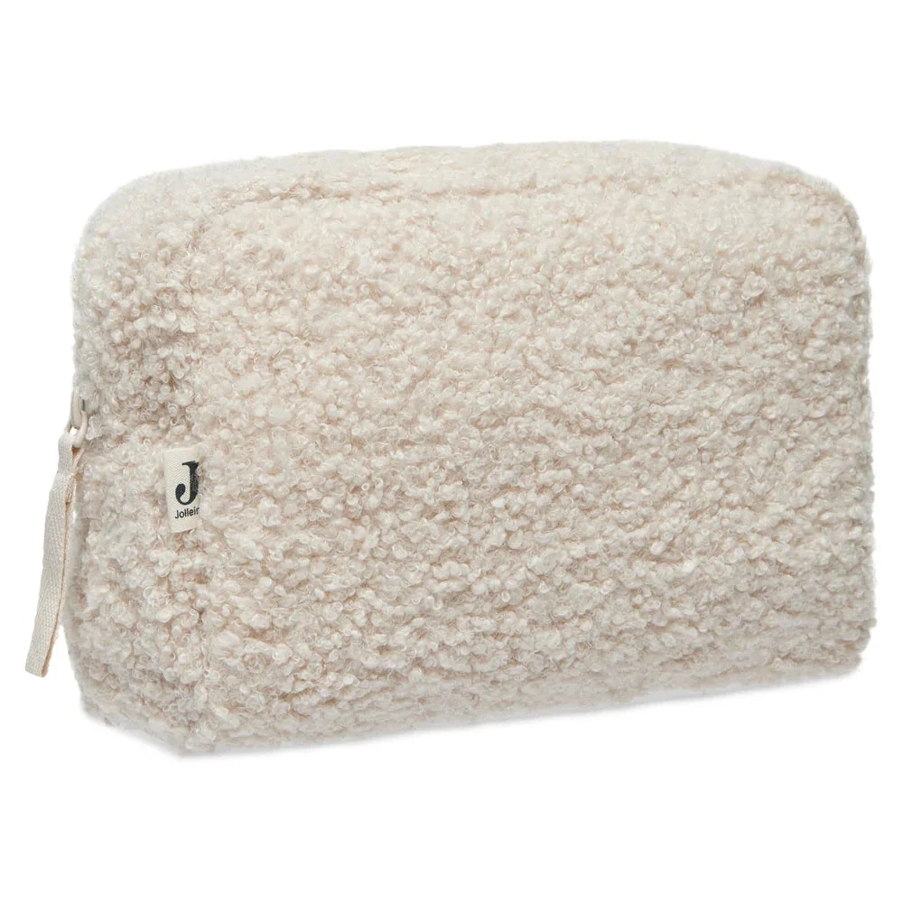 Jollein дамска козметична чанта Boucle Naturel Beige