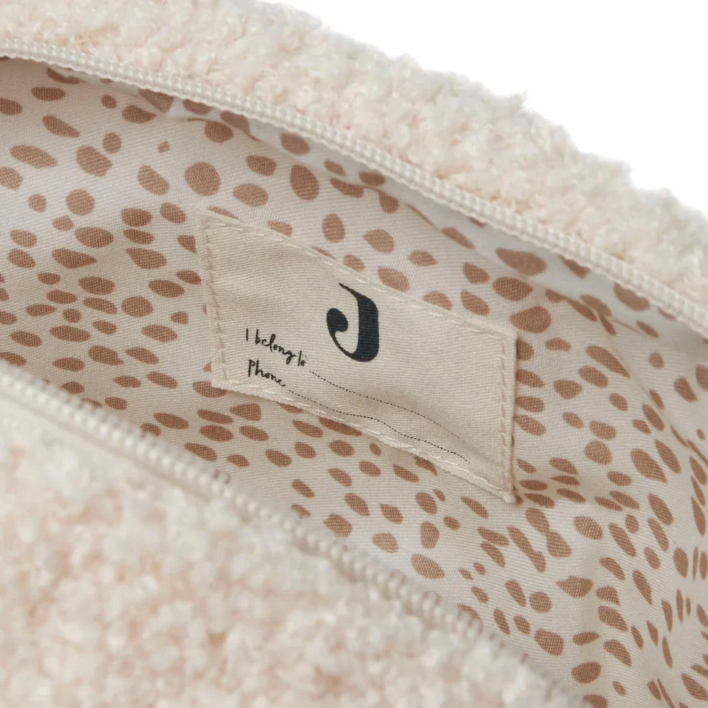 Jollein дамска козметична чанта Boucle Naturel Beige