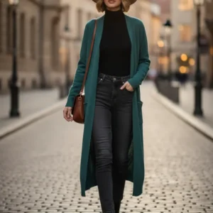 Josefine Дамска жилетка с кашмир, зелена