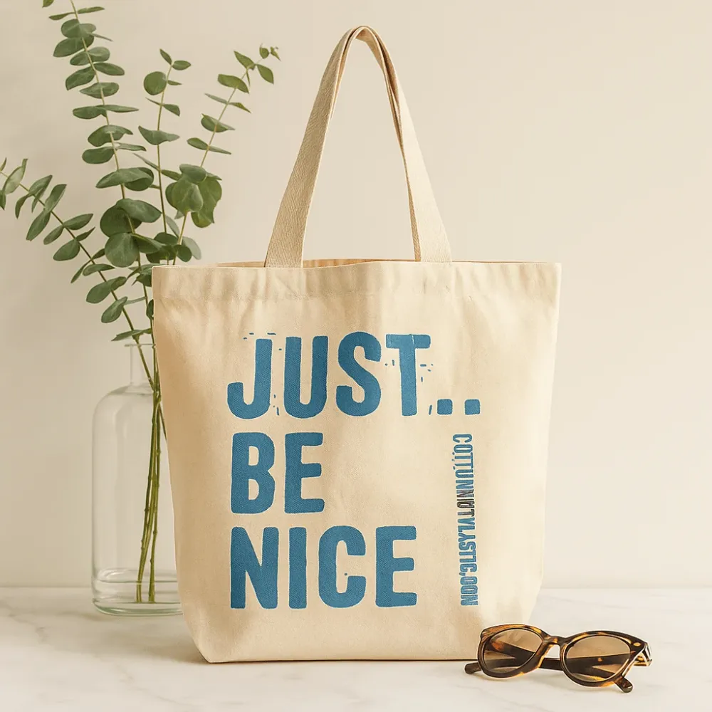 Чанта тип тоте Just Be Nice в 4 цвята