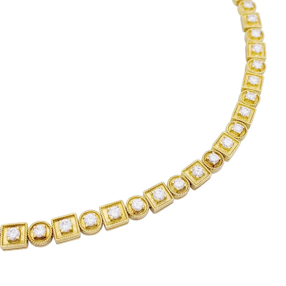 Колие Lalaounis, „Византийски“, жълто злато и диаманти.