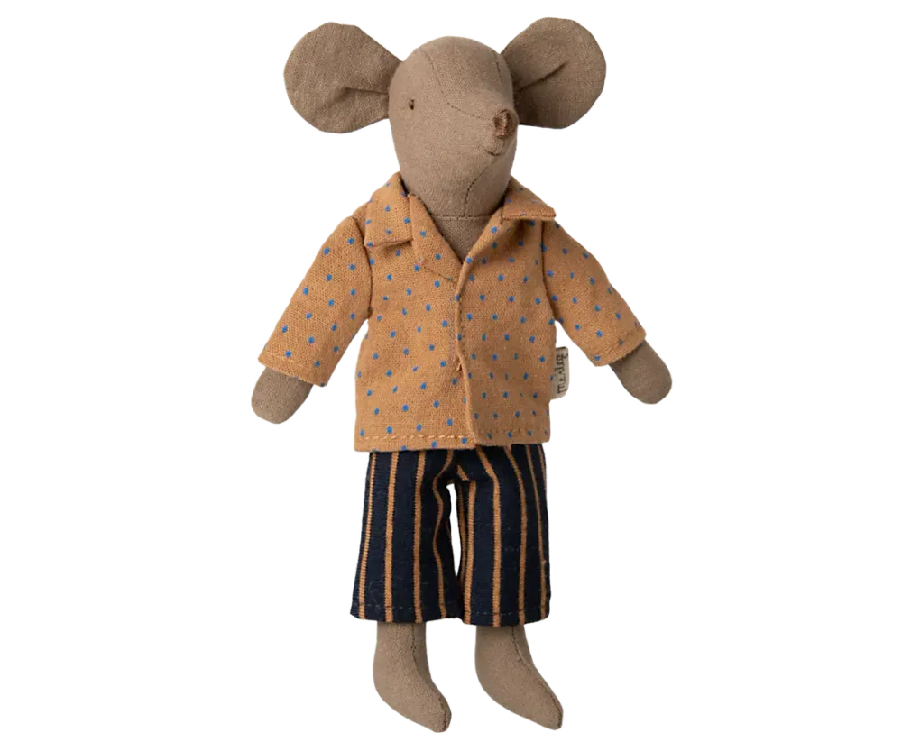 Maileg Риза и раиран панталон, Dad mouse