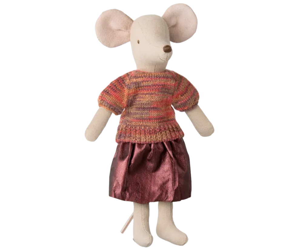 Maileg Плетена блуза и пола, Mum mouse