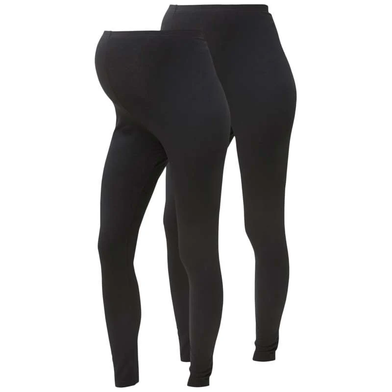 Mamalicious MLLEA Дълги легинси за бременни - 2-pack - Черен