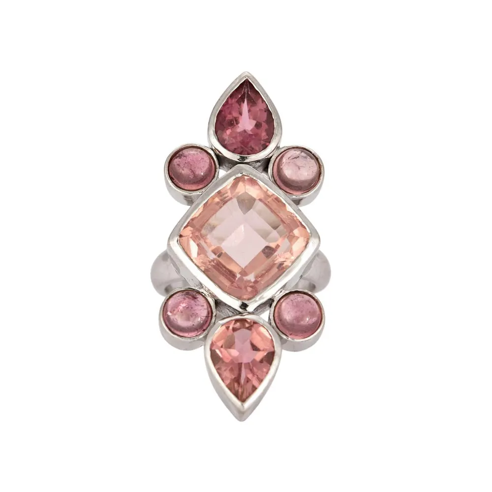 Пръстен от бяло злато Marquise Rose