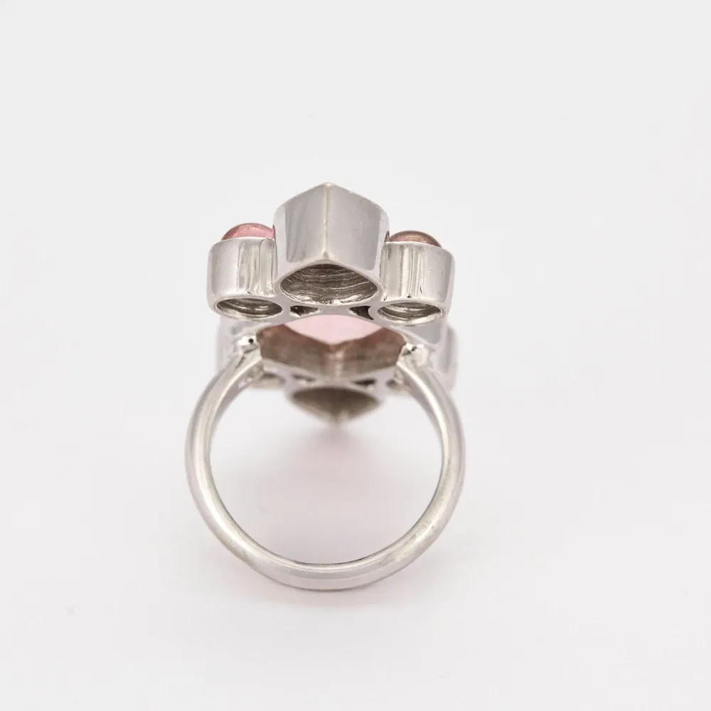 Пръстен от бяло злато Marquise Rose