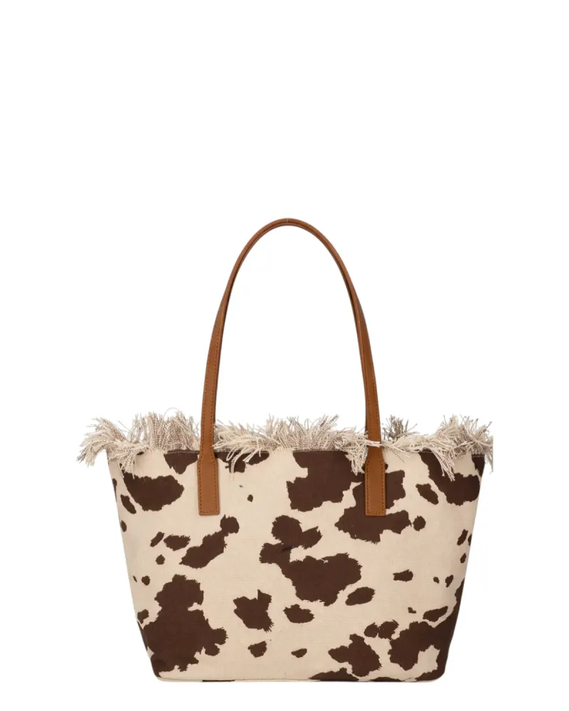 MC2 Saint Barth City Medium Leopard Canvas Bag