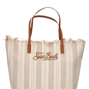 MC2 Saint Barth striped canvas City Shopper Bag