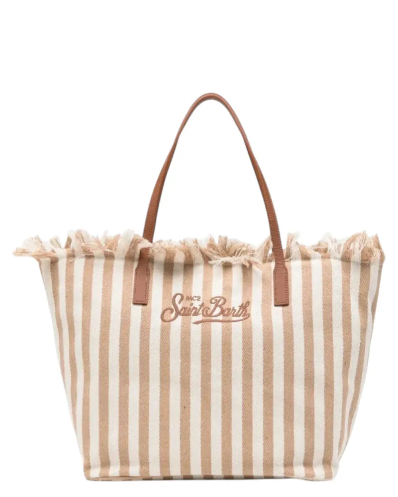MC2 Saint Barth striped canvas City Shopper Bag
