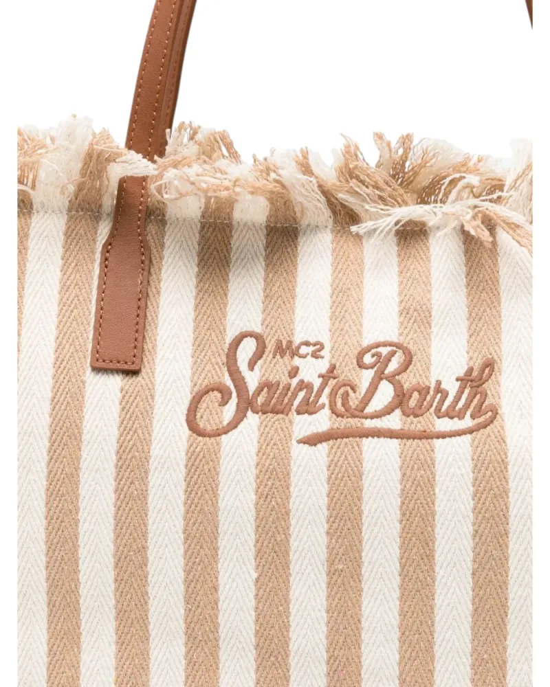 MC2 Saint Barth striped canvas City Shopper Bag