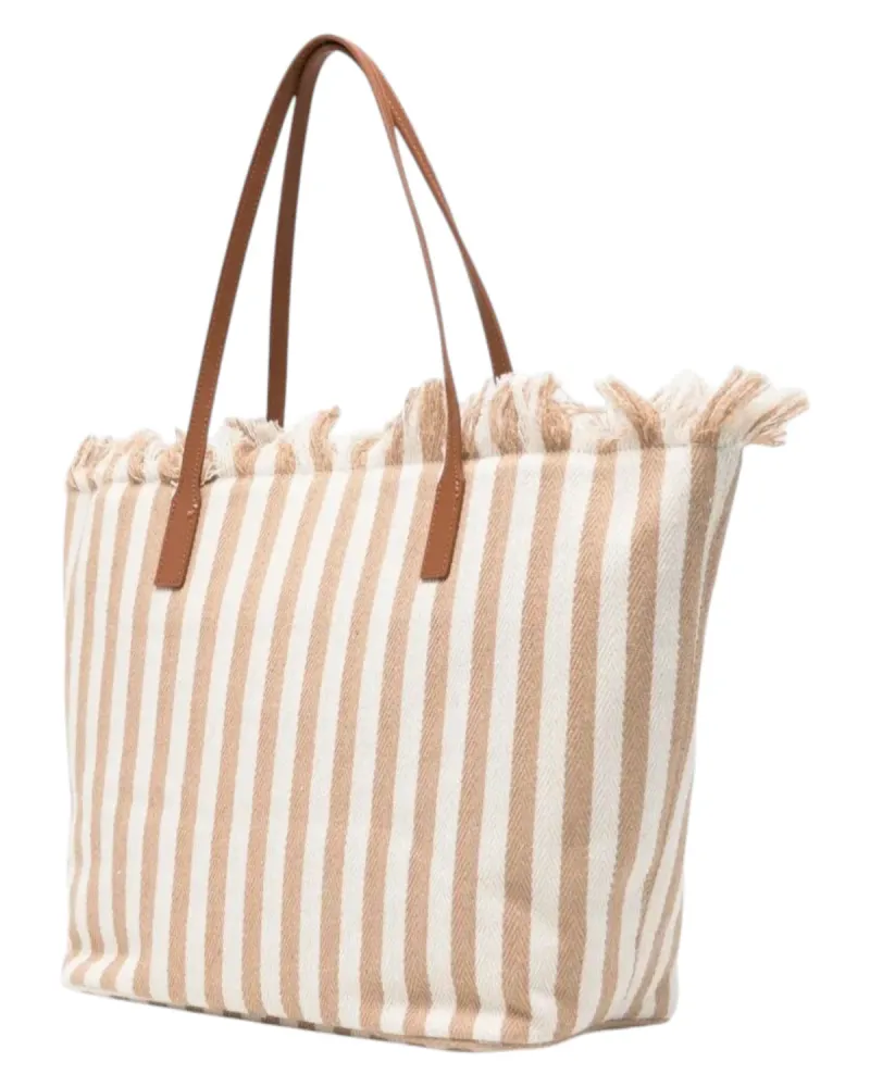 MC2 Saint Barth striped canvas City Shopper Bag