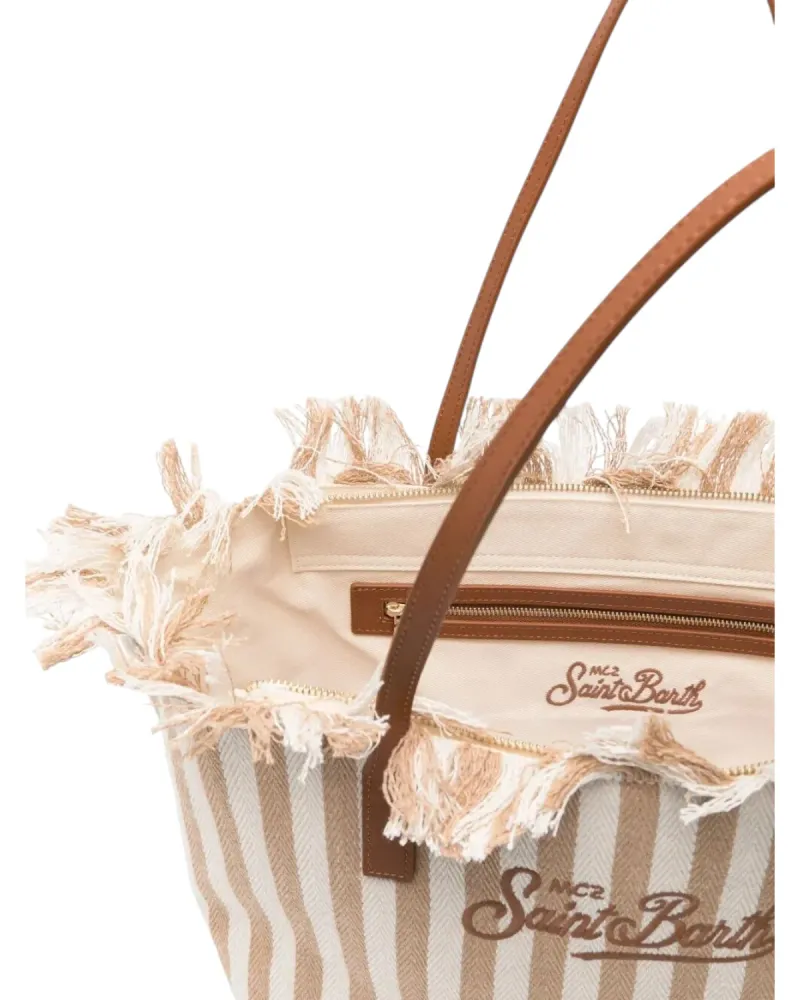 MC2 Saint Barth striped canvas City Shopper Bag