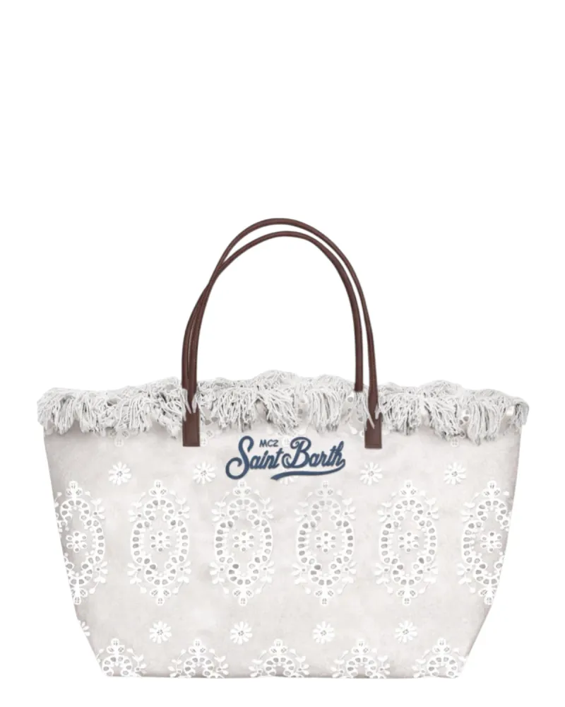 Medium City Shopper Bag Sangallo Fringes and Zip