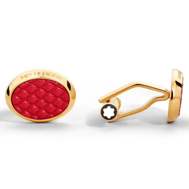 Meisterstück cufflinks steel and gold PVD