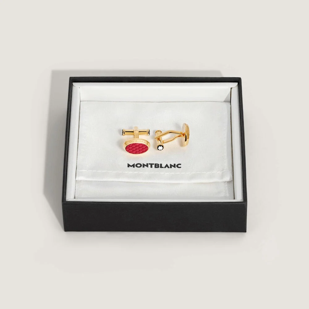Meisterstück cufflinks steel and gold PVD