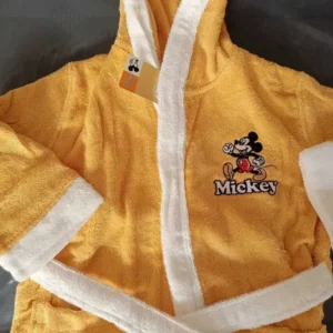 Детски халат за баня «Mickey M.Happy Yellow» - памук, възраст 9-10г