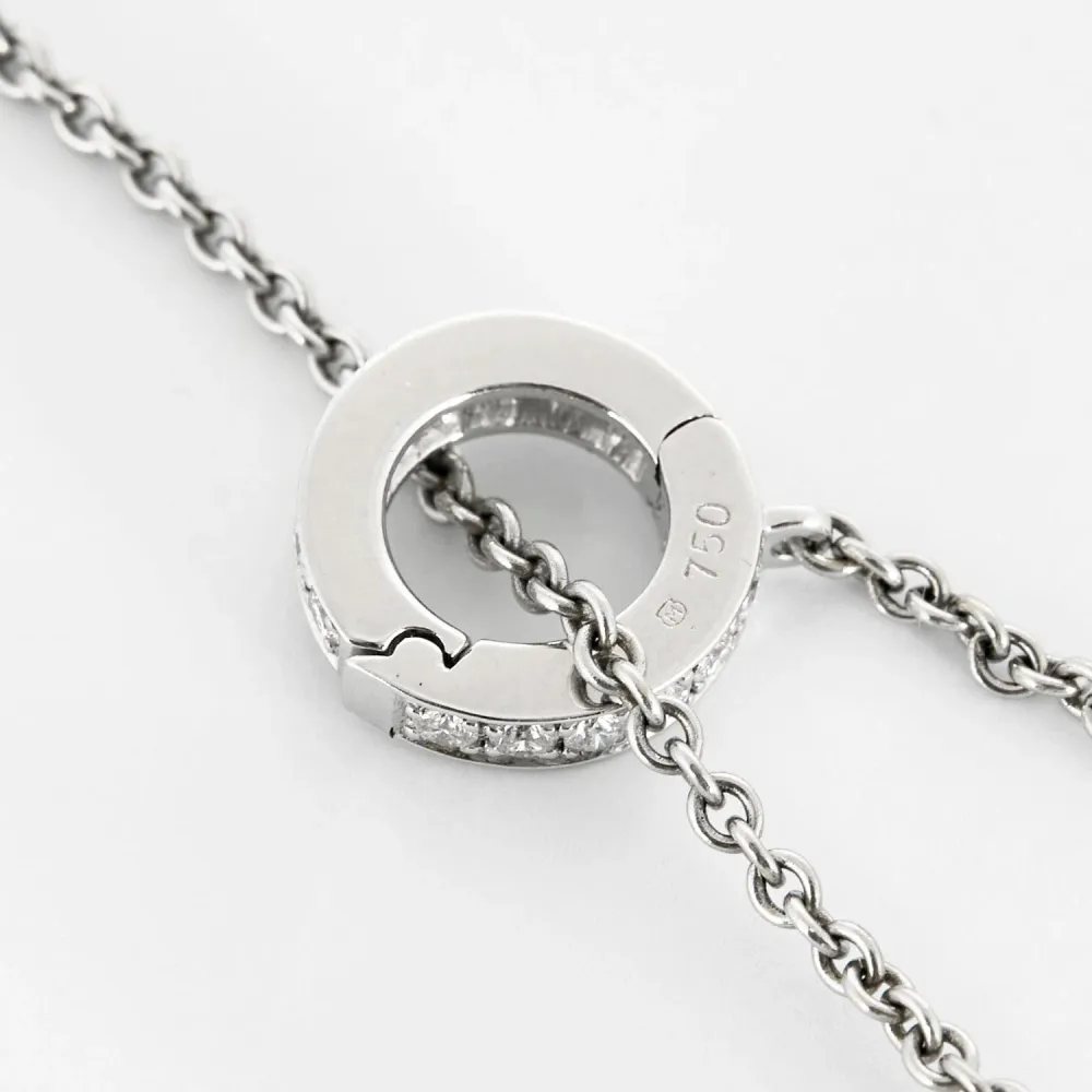 MIKIMOTO - Нежно колие от бяло злато, култивирани перли Akoya и диаманти