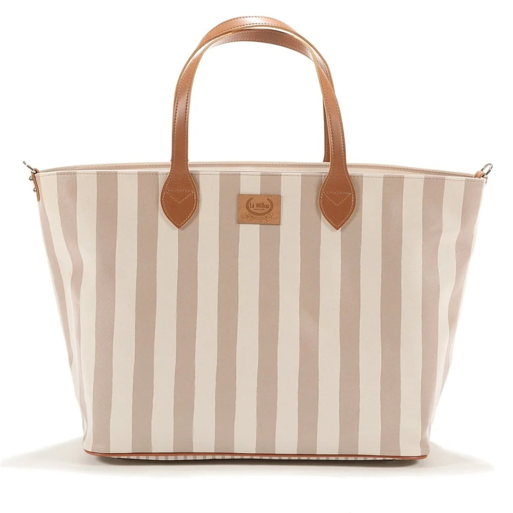 La Millou чанта за новородено Feeria Large Stripes Beige