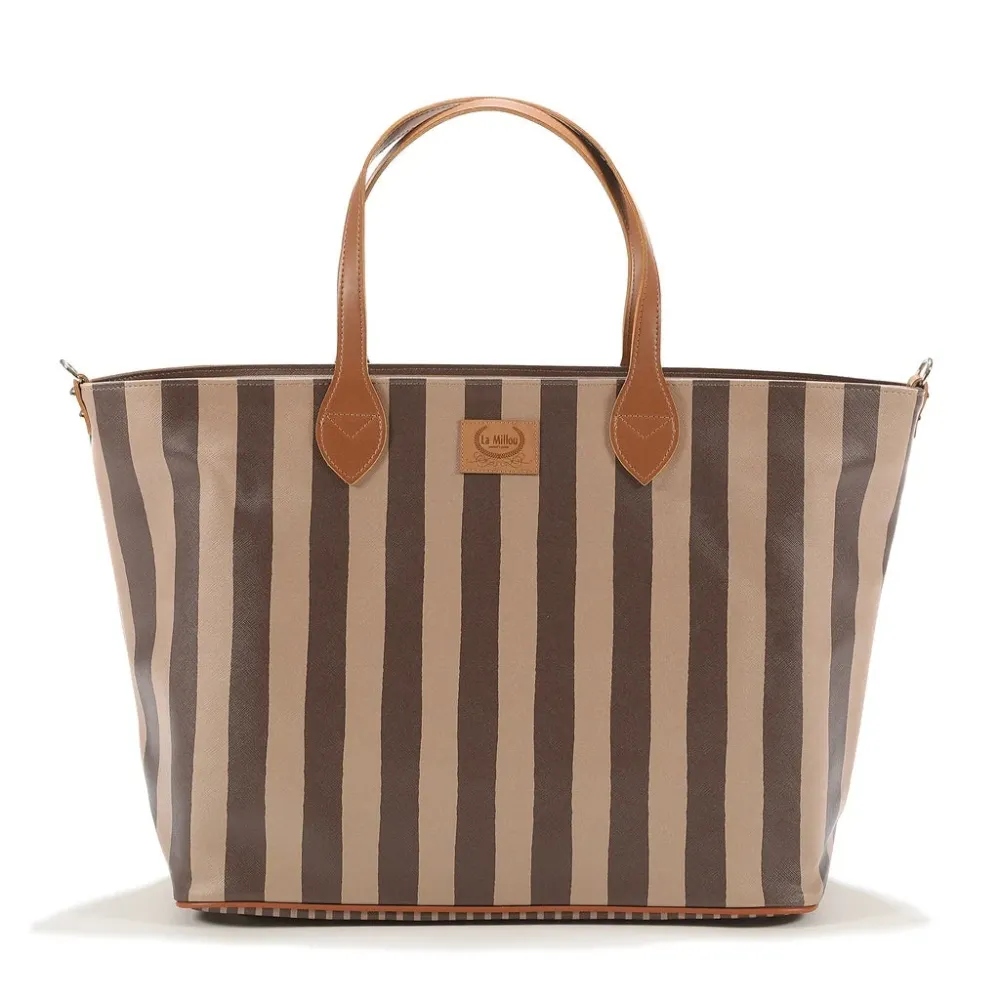La Millou Чанта за новородено Feeria Large Stripes Brown
