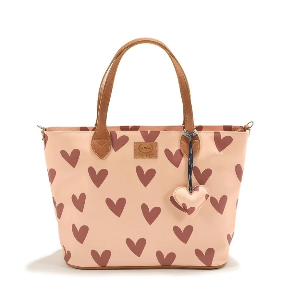 La Millou Чанта за новородено голяма Heartbeat Pink