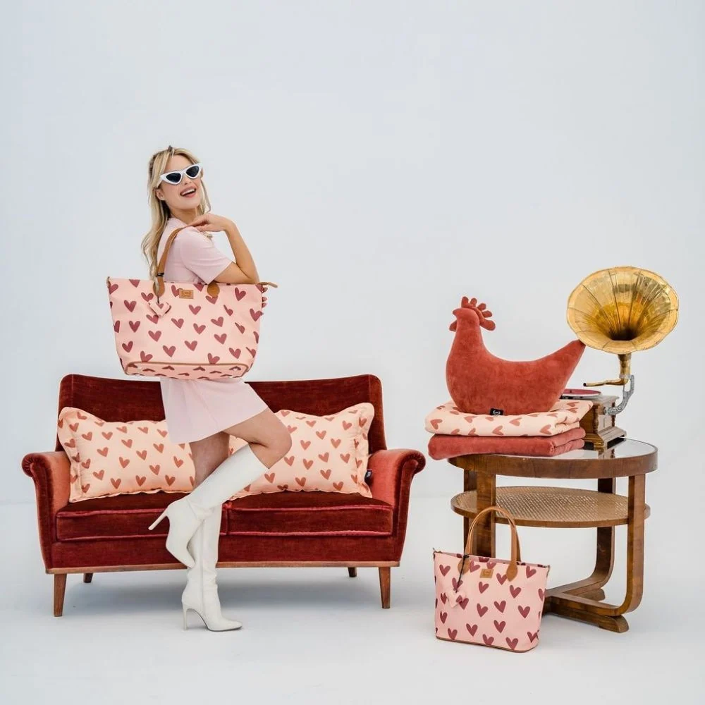 La Millou Чанта за новородено голяма Heartbeat Pink