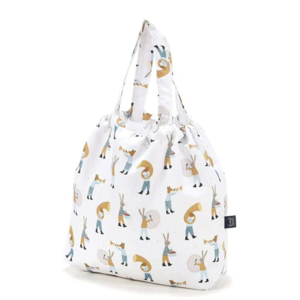 La Millou Mummy Bag Bag Shopper Bag Heartbeat Blue Music