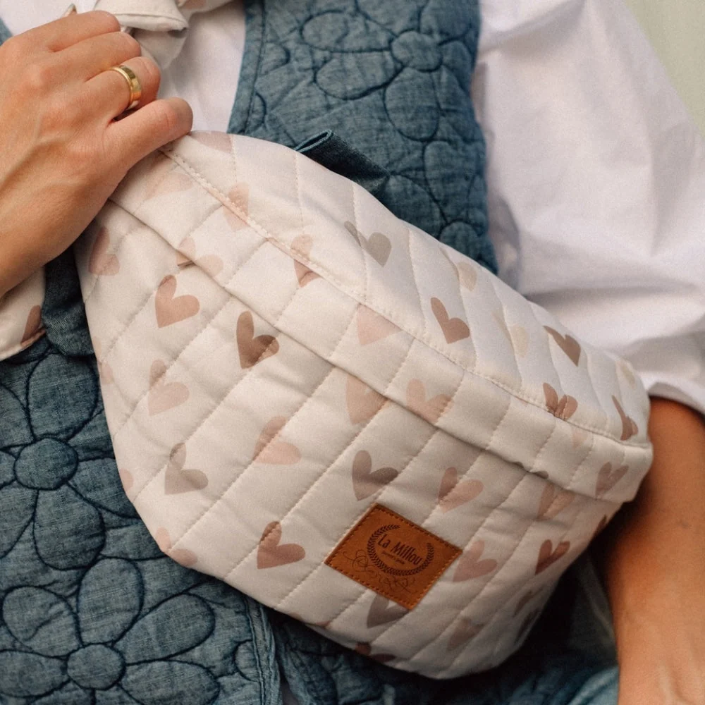 La Millou чанта за майка Ortalion Heartbeat Beige