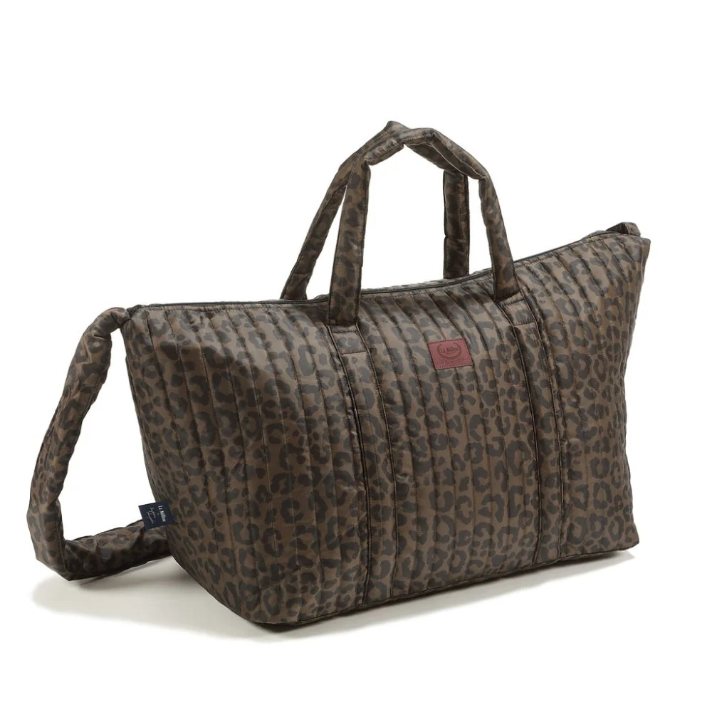 La Millou чанта за уикенда Ortalion Leopard Choco