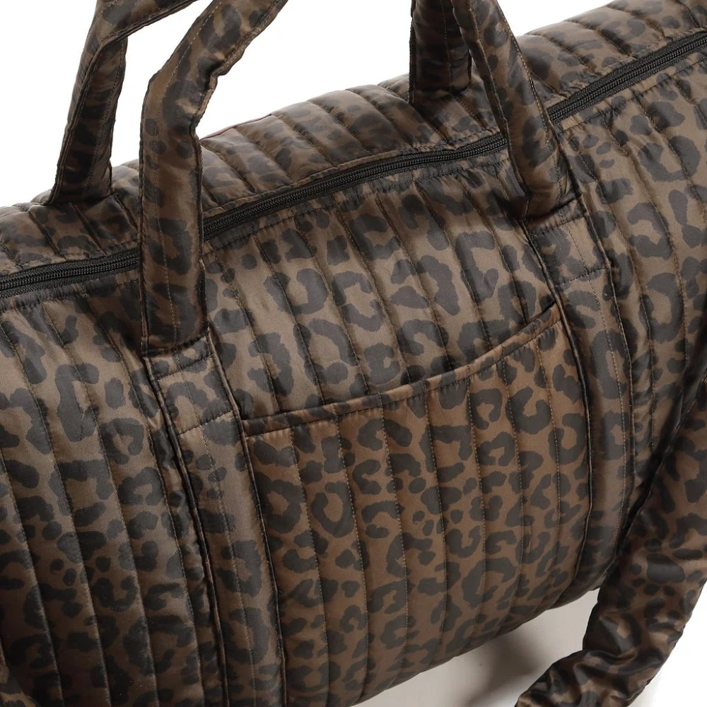 La Millou чанта за уикенда Ortalion Leopard Choco