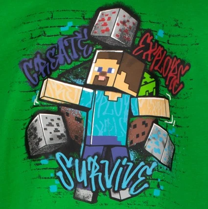 Блуза с дълъг ръкав Minecraft Create Explore, размер 116