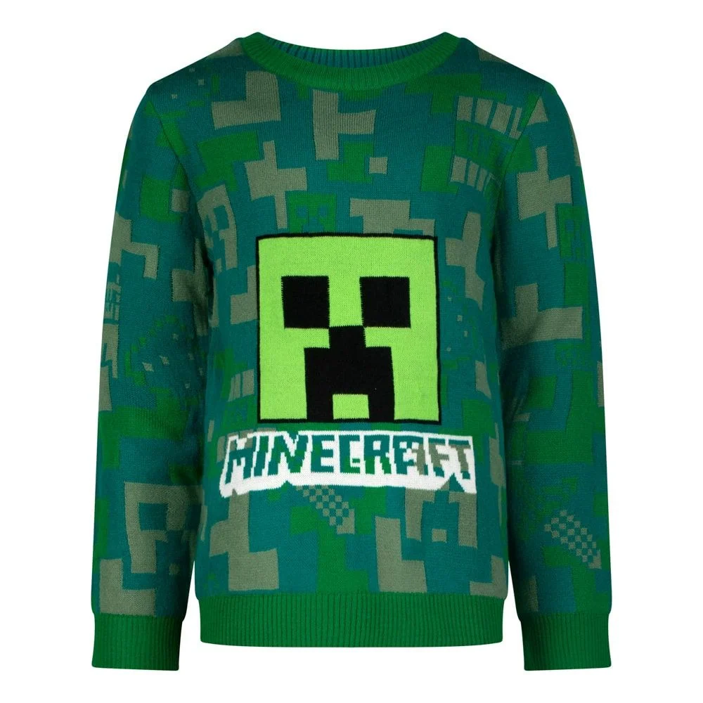 Пуловер Minecraft Creeper Green, размер 116