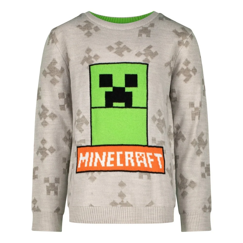 Пуловер Minecraft Creeper Grey, размер 116