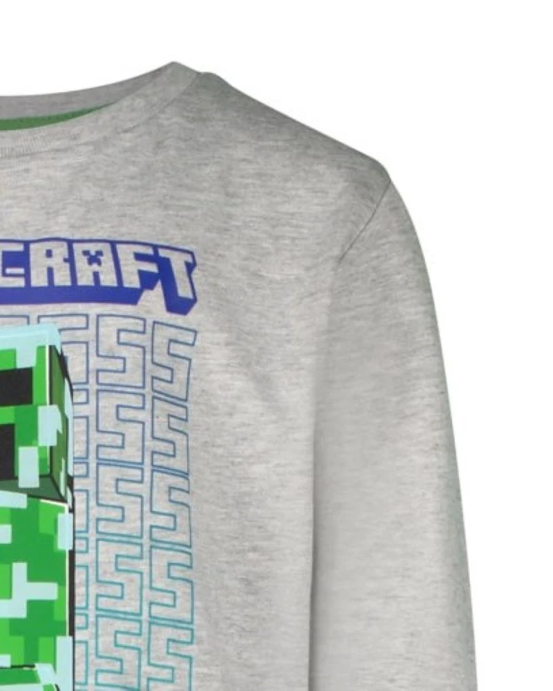Блуза с дълъг ръкав Minecraft Creeper Logo, размер 116
