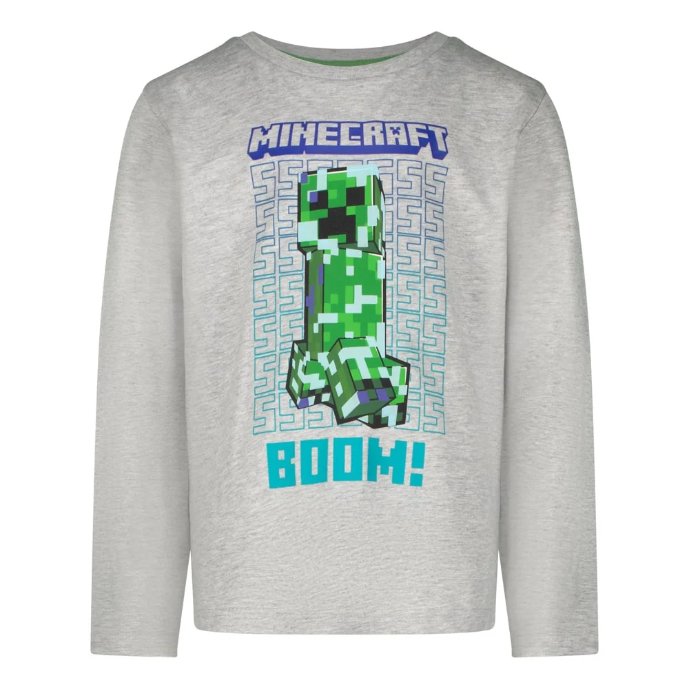 Блуза с дълъг ръкав Minecraft Creeper Logo, размер 116