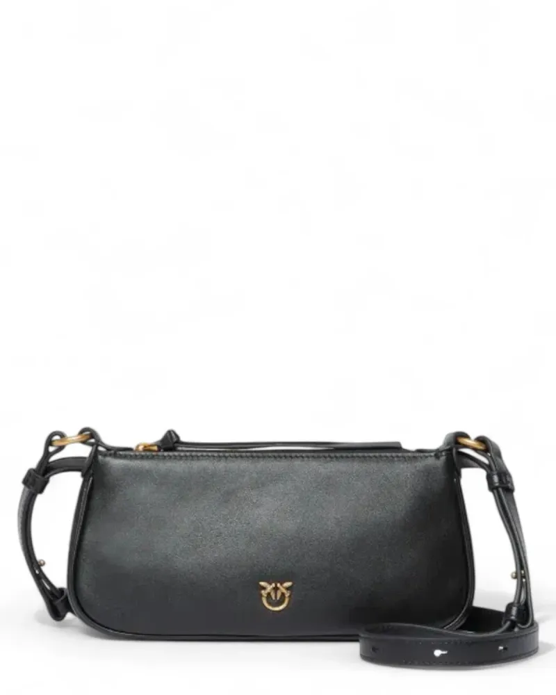Mini Half Moon Leather Baguette Love Birds Logo
