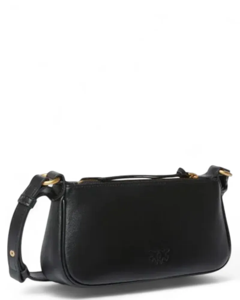Mini Half Moon Leather Baguette Love Birds Logo
