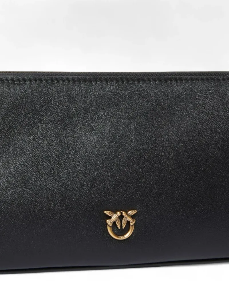 Mini Half Moon Leather Baguette Love Birds Logo