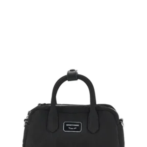 Mini Quilted Nylon Barrel Bag Women Leather Shoulder Strap